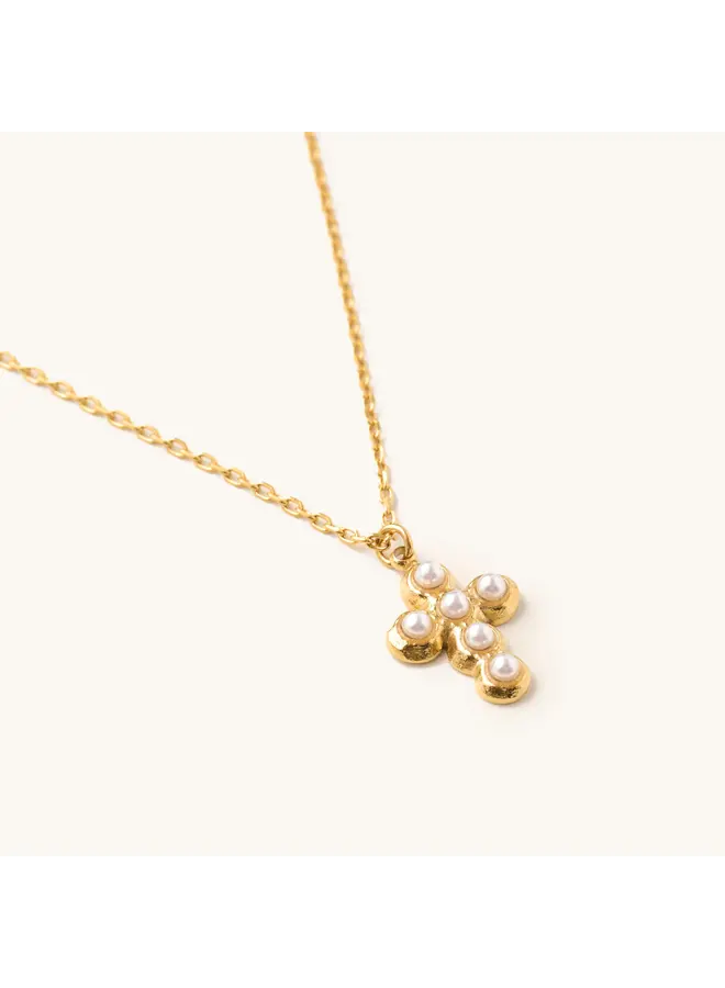 Pearl Cross Necklace