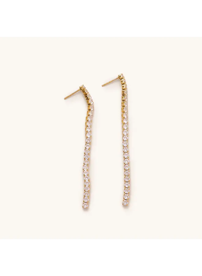 Tennis Chain Drop Earrings