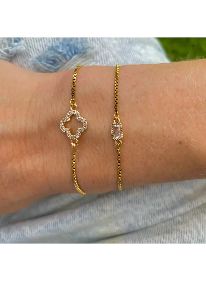 Crystal Flora Slider Bracelet