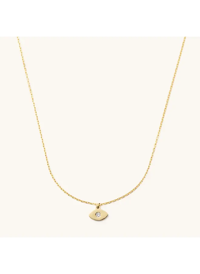 Golden Evil Eye Necklace - Waterproof