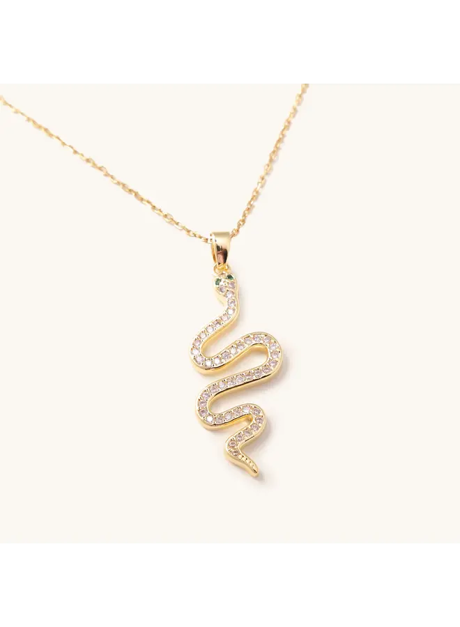 Shimmering Snake Adjustable Necklace