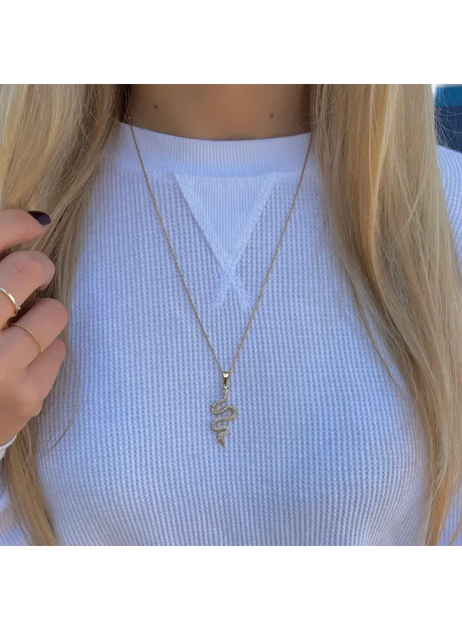 Shimmering Snake Adjustable Necklace