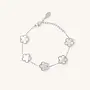 White Shell Flora Bracelet - Silver
