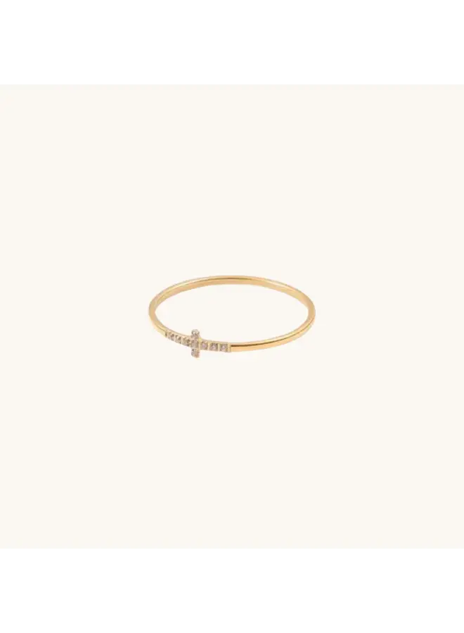 Crystal Cross Ring - Waterproof - 7