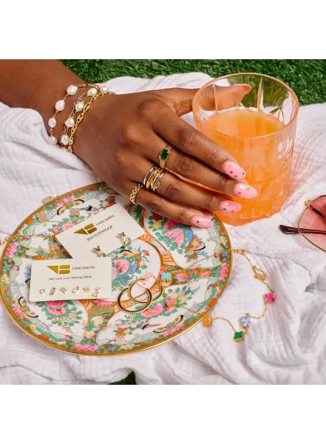 Olivia Mixed Metal Stacked Ring Set - Size 9