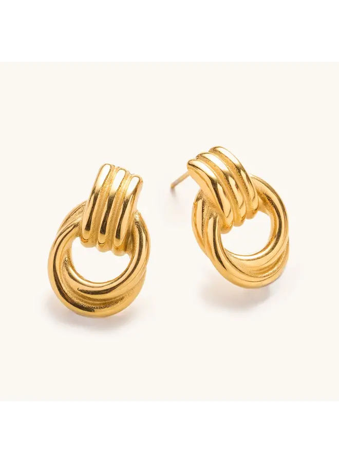 Nya Gold Knot Studs