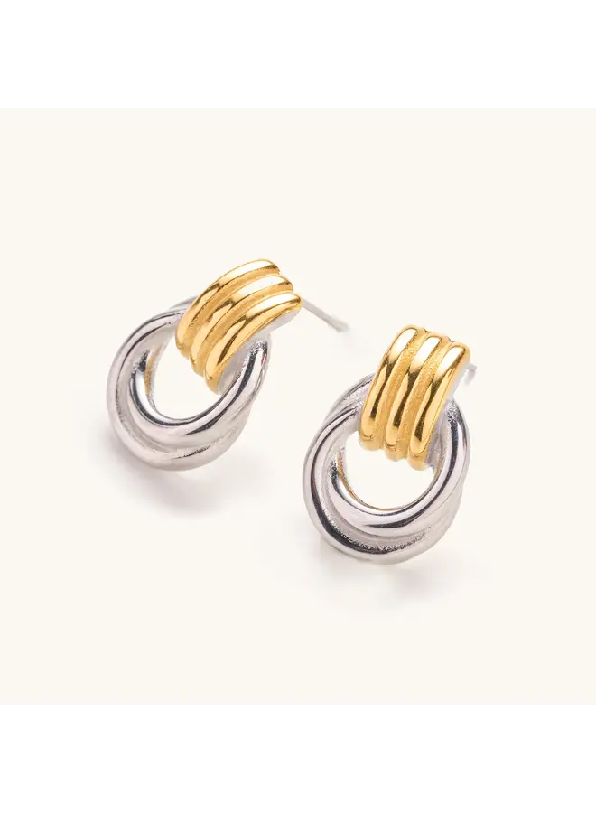 Nya Mixed Metal Knot Studs