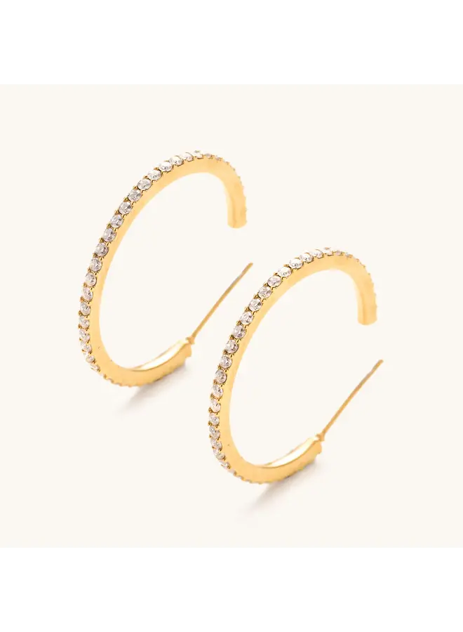 Sutton Crystal Hoops - Medium