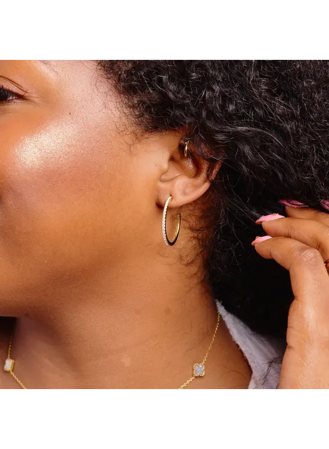 Sutton Crystal Hoops - Medium