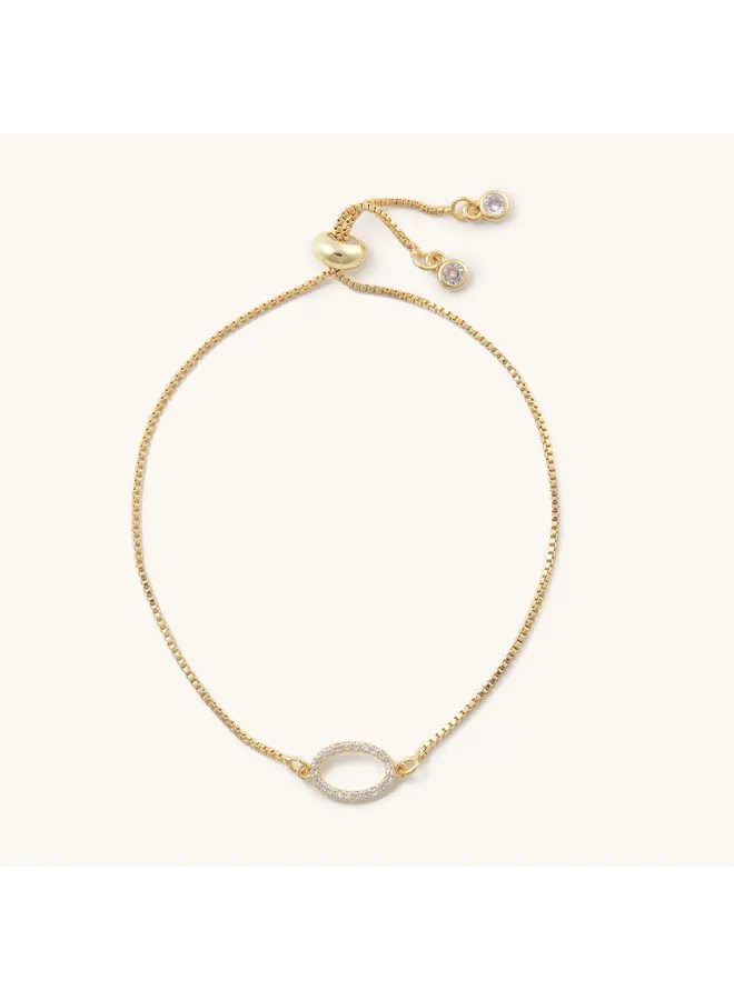 Ari Gold Slider Bracelets- Crystal Oval