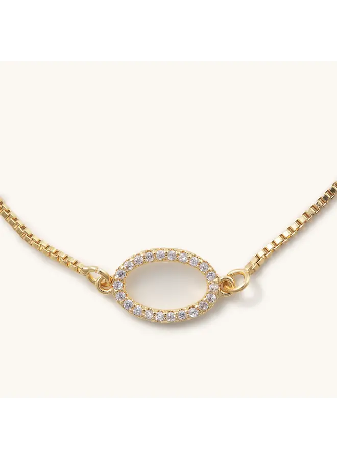 Ari Gold Slider Bracelets- Crystal Oval