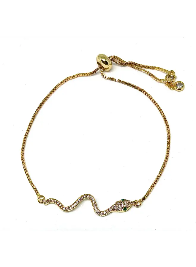 Presley Gold Snake Slider Bracelet