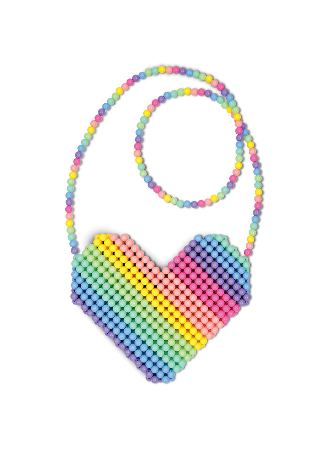 Color Block Beaded Bag