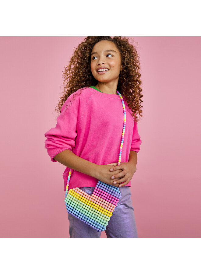 Color Block Beaded Bag