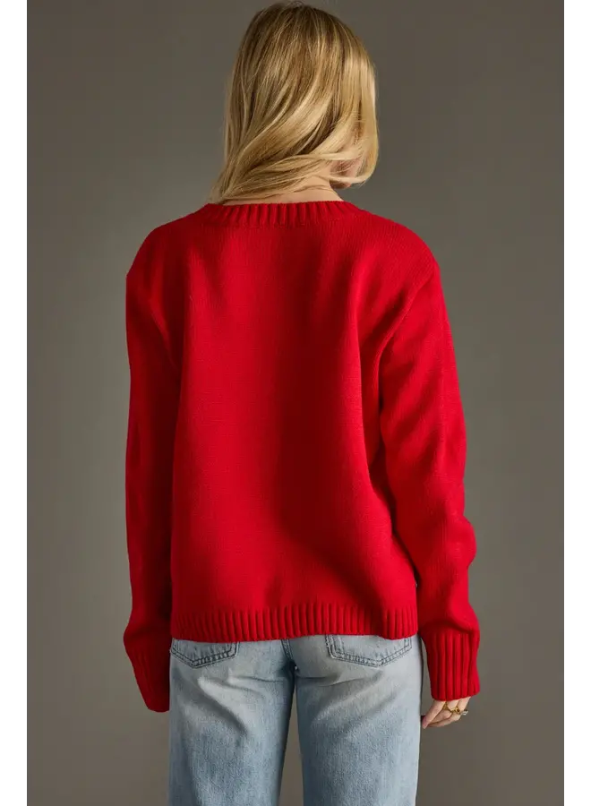 Red Game Day Sweater -