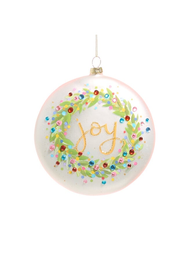 Confetti Joy Wreath Disc Ornament for Melina