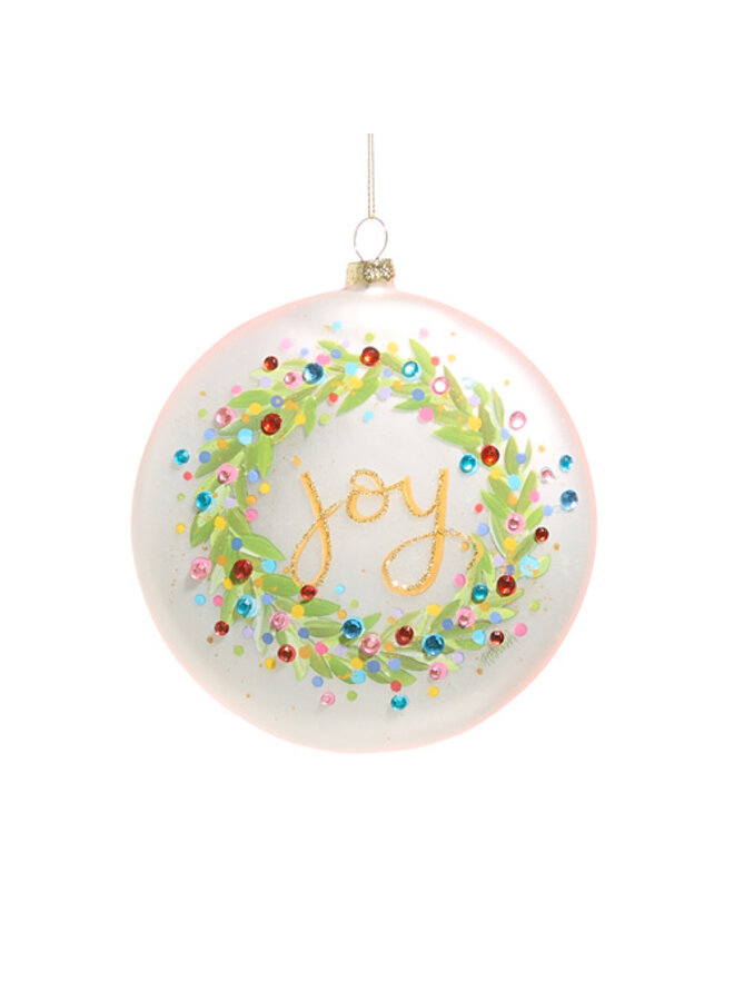 Confetti Joy Wreath Disc Ornament for Melina