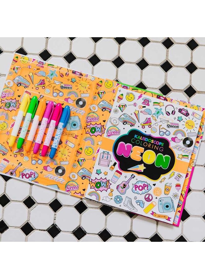 Kaleidoscope Coloring : Neon