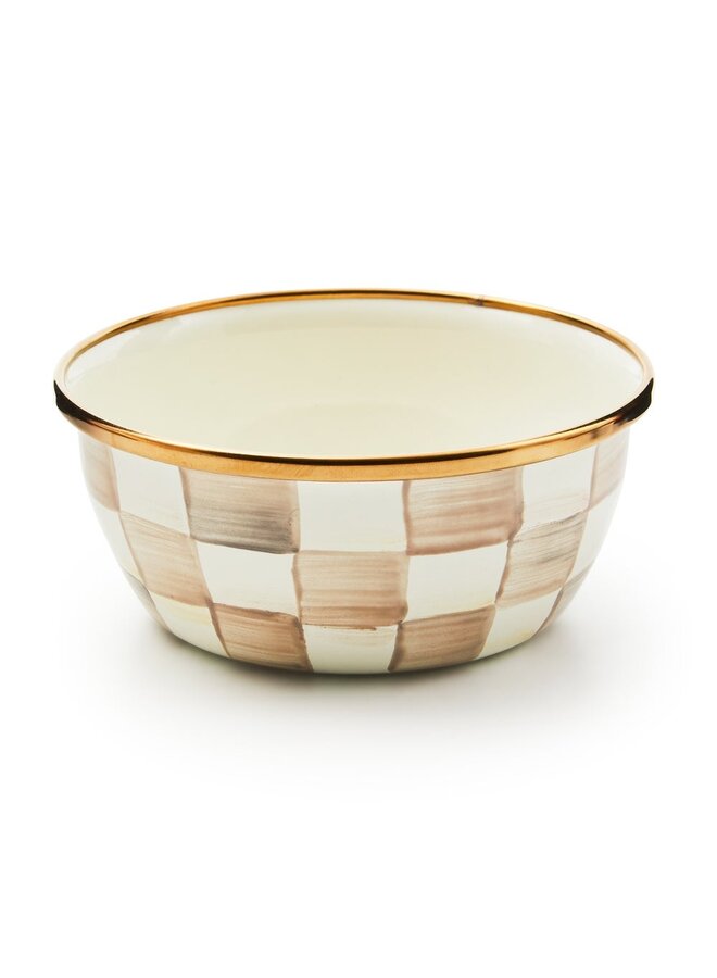 Mocha Check Pinch Bowl
