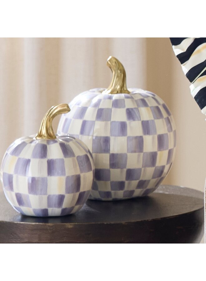 Violet Check Small Pumpkin
