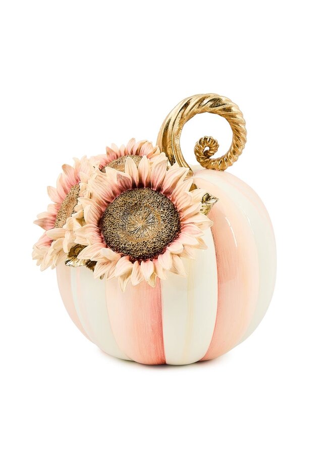 Rosy Stripe Small Sunflower Pumpkin