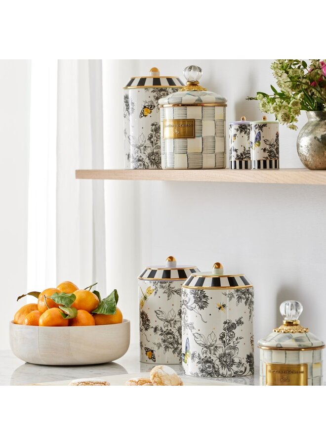 Butterfly Toile Canisters - Set of 3