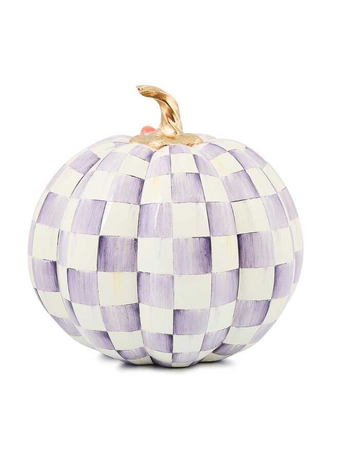 Violet Check Cascade Floral Pumpkin