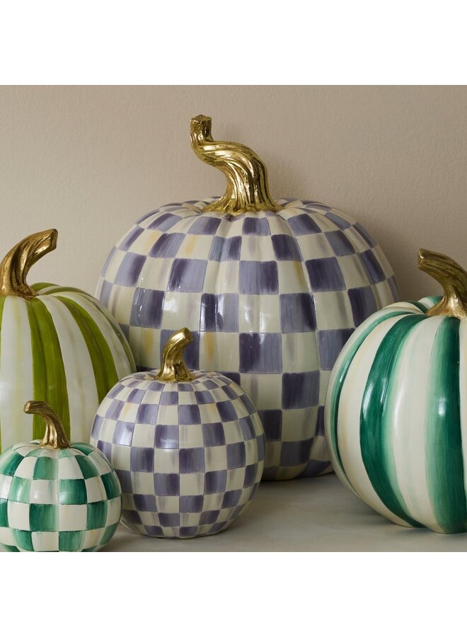 Violet Check Large Pumpkin