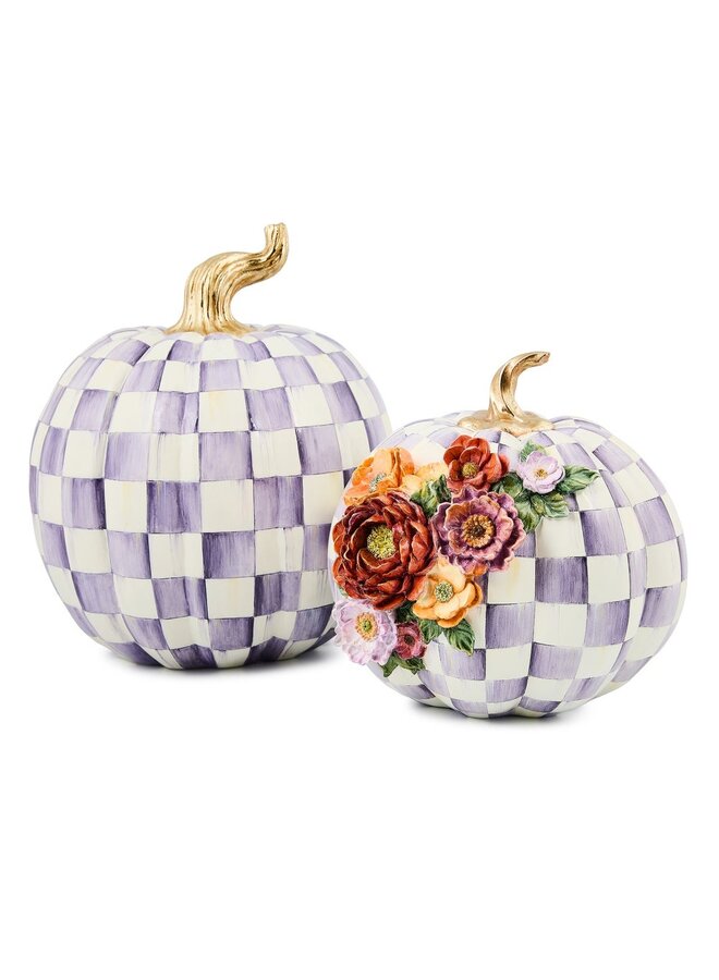 Violet Check Large Pumpkin