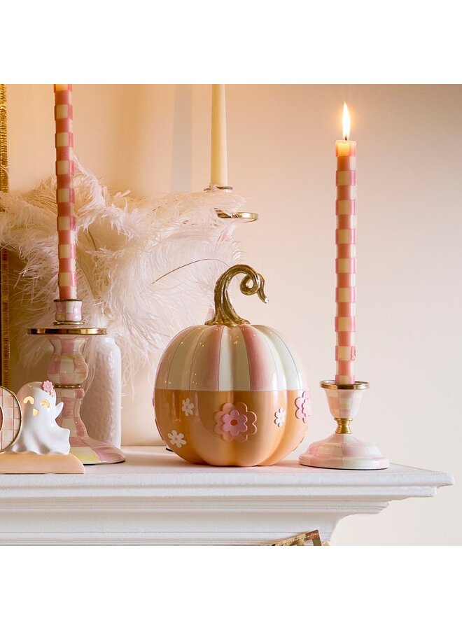 Rosy Stripe Flower Power Pumpkin