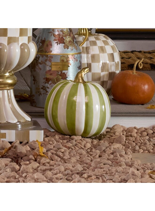 Moss Stripe Medium Pumpkin