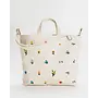 Horizontal Zip Duck Bag - Embroidered Ditsy Floral