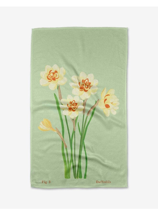 Birth Flower Tea Towel -