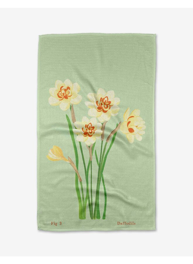 Birth Flower Tea Towel -