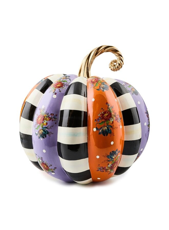Violet Patchwork Extra Large Pumpkin