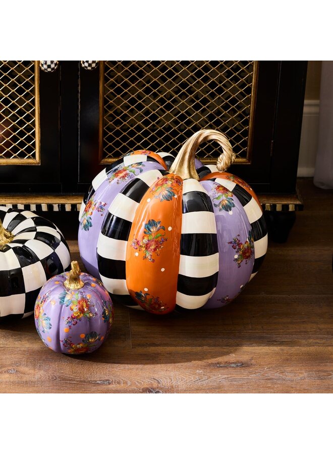 Violet Patchwork Extra Large Pumpkin