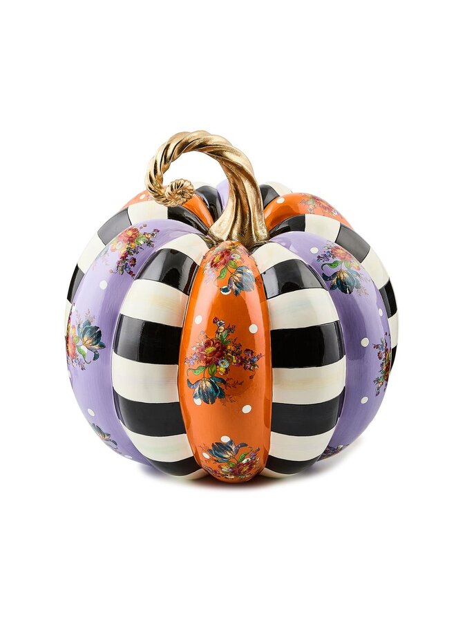 Violet Patchwork Extra Large Pumpkin