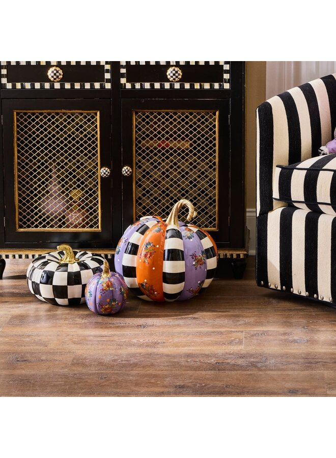 Violet Patchwork Extra Large Pumpkin