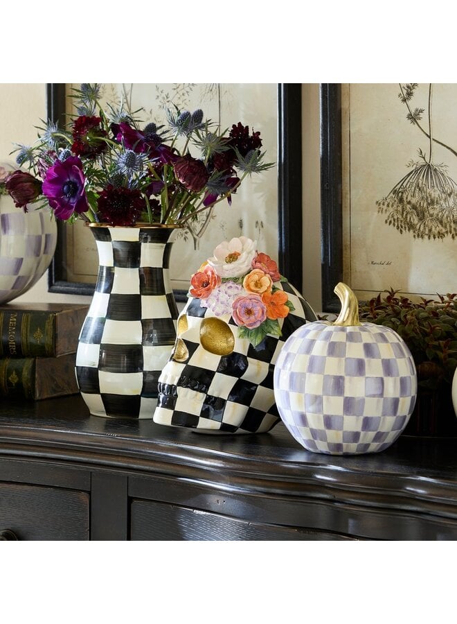 Courtly Check Cascade Floral Skull