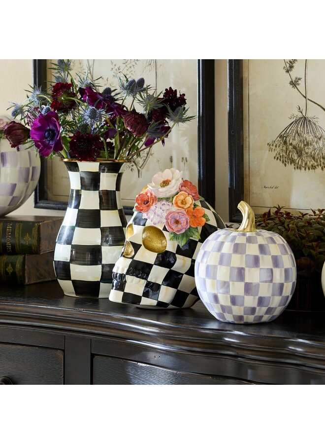 Courtly Check Cascade Floral Skull