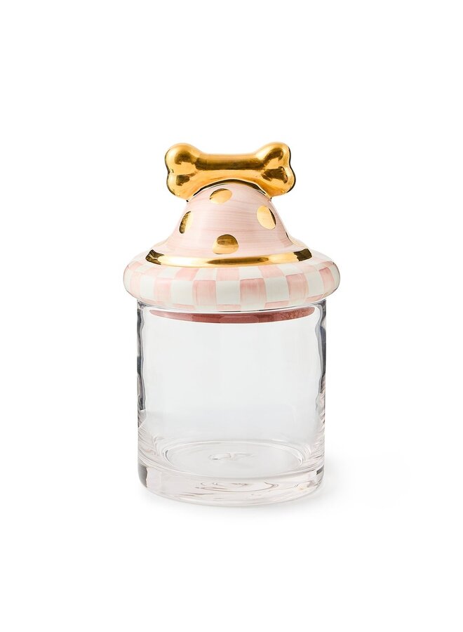 Rosy  Check Canine Cookie Jar