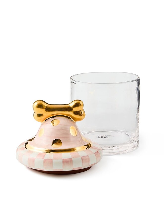 Rosy  Check Canine Cookie Jar