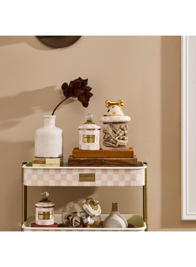 Rosy  Check Canine Cookie Jar