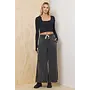 Tencel Wide Leg Pant - Charcoal -