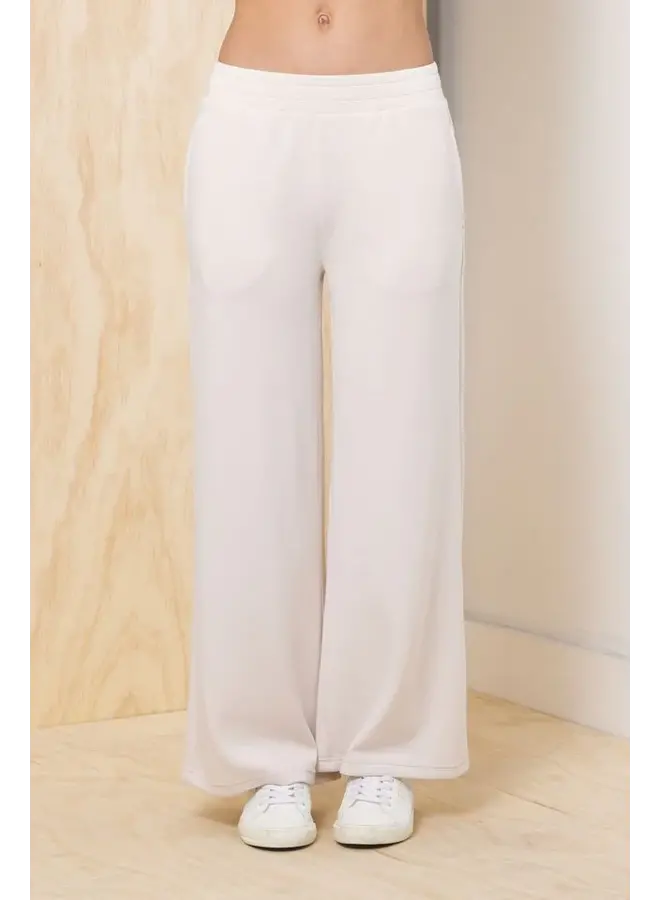 Cloud Fleece Flare Pant- Pearl