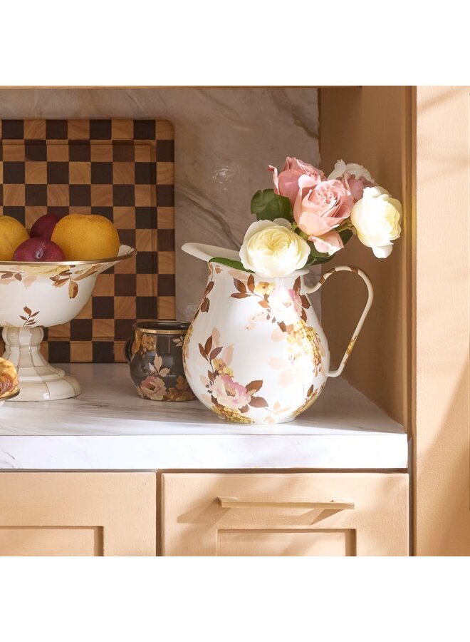Wild Rose White Pitcher