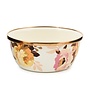 Wild Rose White Enamel Pinch Bowl