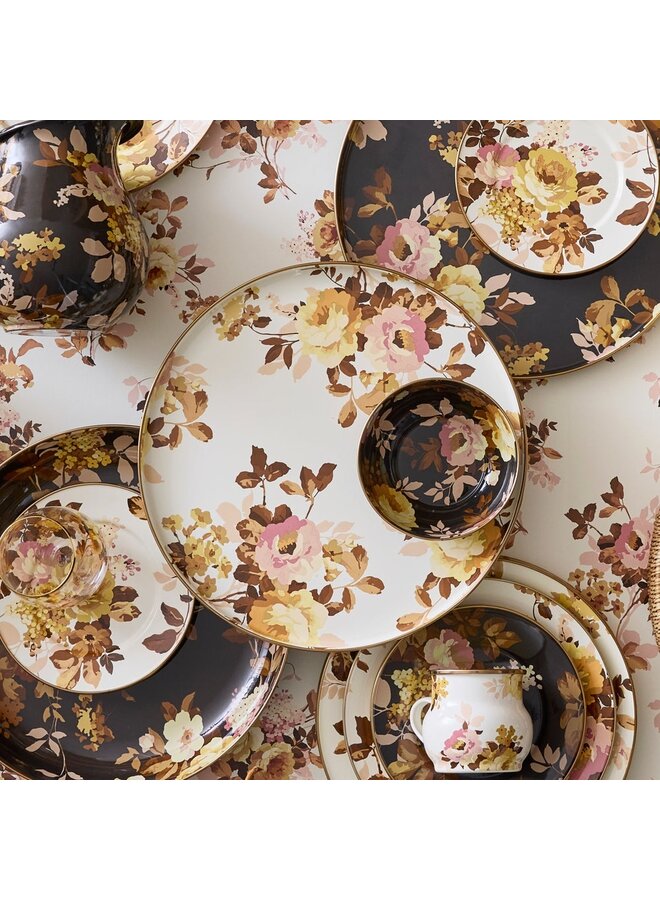 Wild Rose White Round Tray
