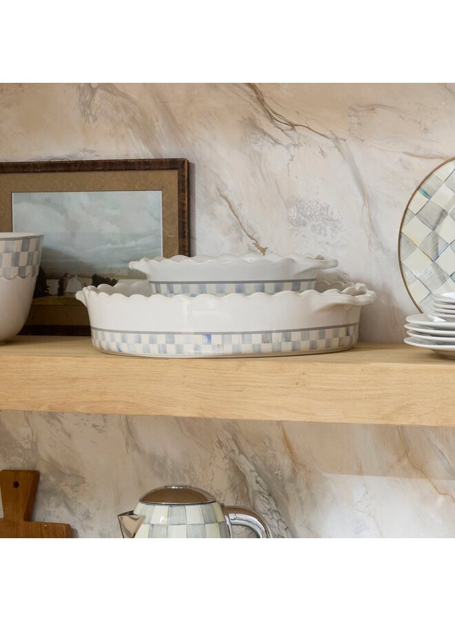 Sterling Check Everyday Small Oval Baker