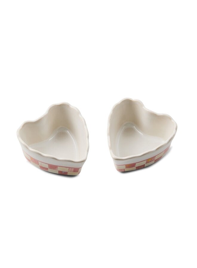 Rosy Check Everyday Heart Ramekins, Set of 2